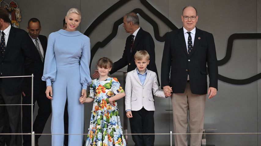 Fürstin Charlène und Fürst Albert mit ihren beiden Kindern, Mai 2022
