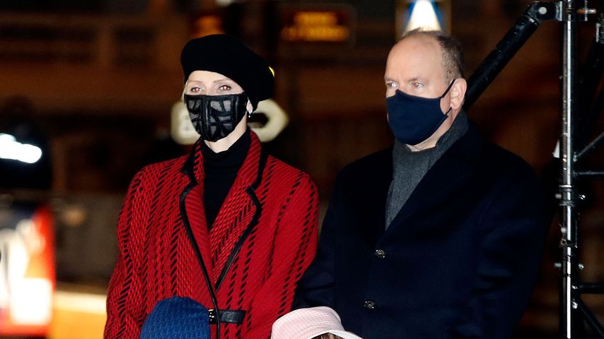 Fürstin Charlène und Fürst Albert mit ihren Kindern im Januar 2021