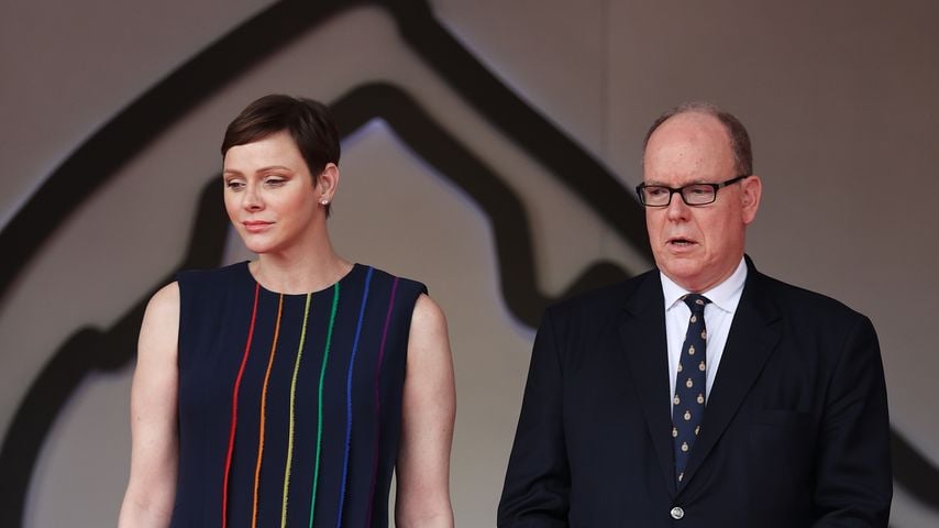 Fürstin Charlène und Fürst Albert von Monaco beim F1 Grand Prix 2023