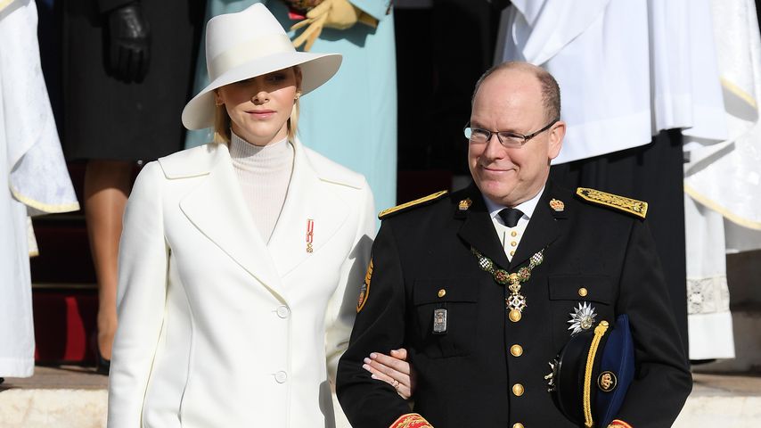 Fürstin Charlène und Fürst Albert II. bei der Monaco National Day Celebration im November 2019