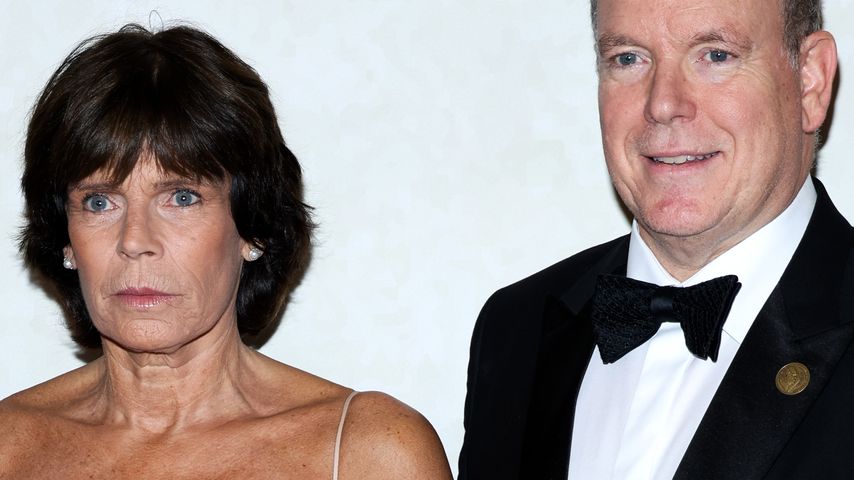 Fürst Albert II. von Monaco mit seiner Schwester Stéphanie