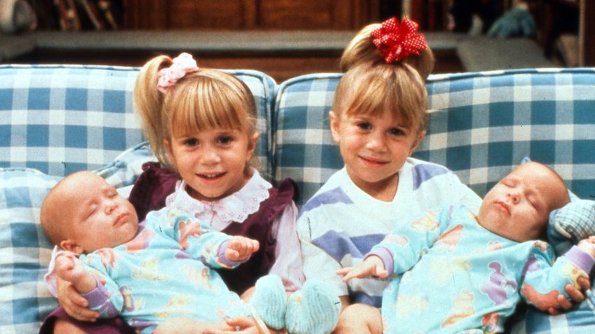 "Full House"-Zwillinge Mary-Kate und Ashley Olsen mit Blake und Dylan Tuomy Wilhoit