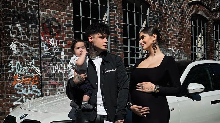 Furkan und Lisa Marie Akkaya mit ihrem Sohn Emilio, Mai 2025