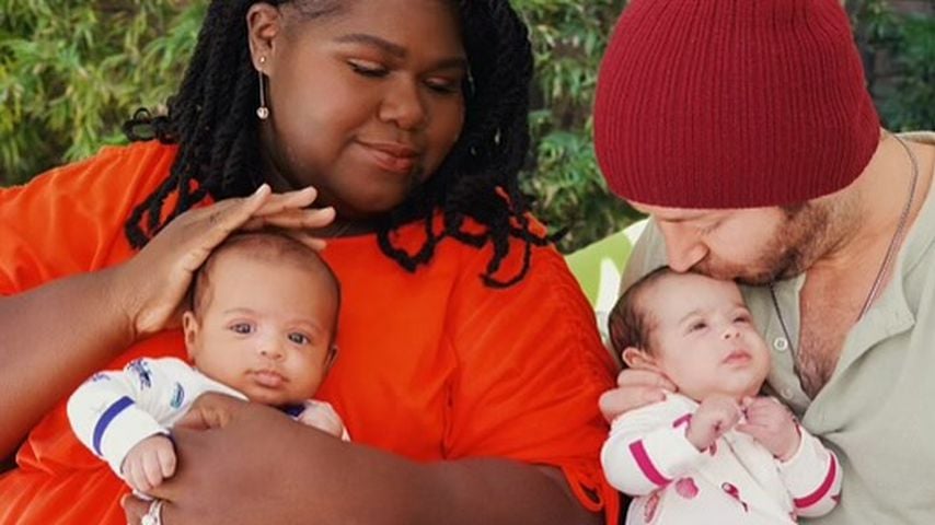 Gabourey Sidibe, Brandon Frankel und ihre Zwillinge Maya und Cooper