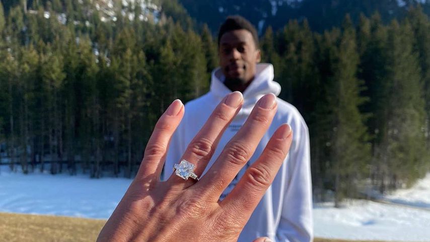 Gaël Monfils und die Hand seiner Verlobten Elina Switolina