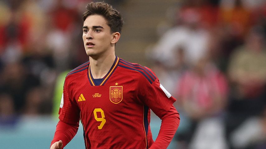 Gavi beim WM-Spiel Spanien gegen Deutschland, November 2022
