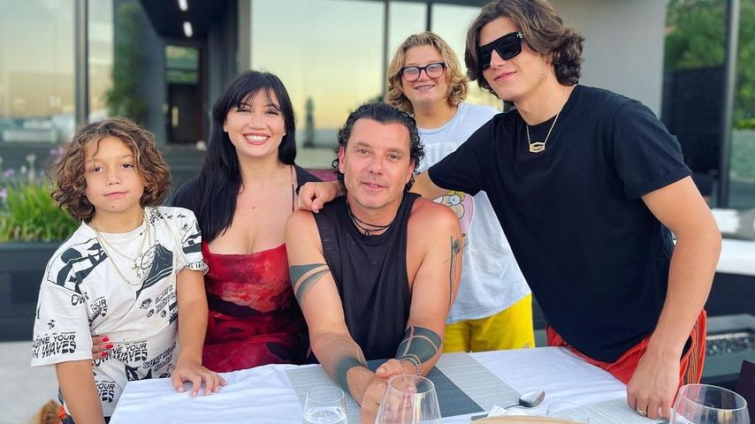 Gavin Rossdale mit seinen Kindern Apollo, Daisy, Zuma und Kingston