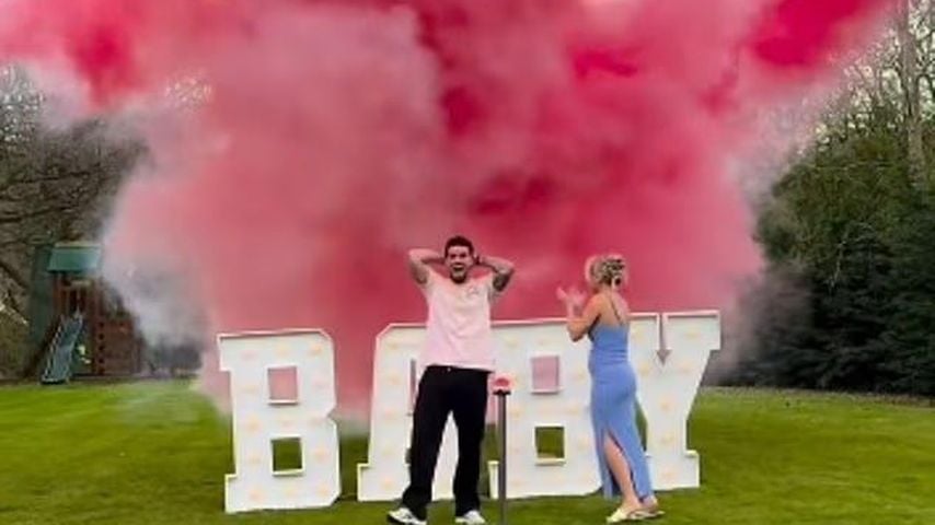 Gaz Beadle und seine schwangere Partnerin Maia, April 2026