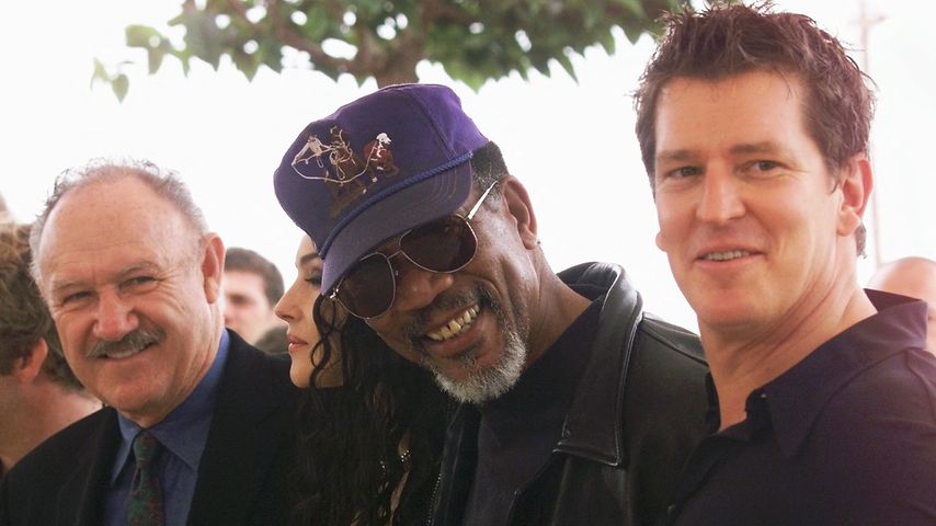 Gene Hackman, Morgan Freeman und Stephen Hopkins im Mai 2000