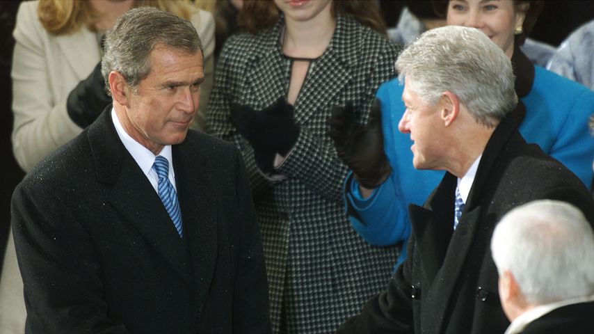 George W. Bush und Bill Clinton, Januar 2001