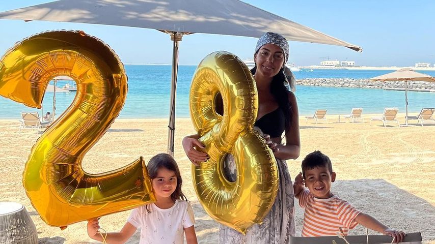 Georgina Rodriguez mit Eva und Mateo Ronaldo im Januar 2022