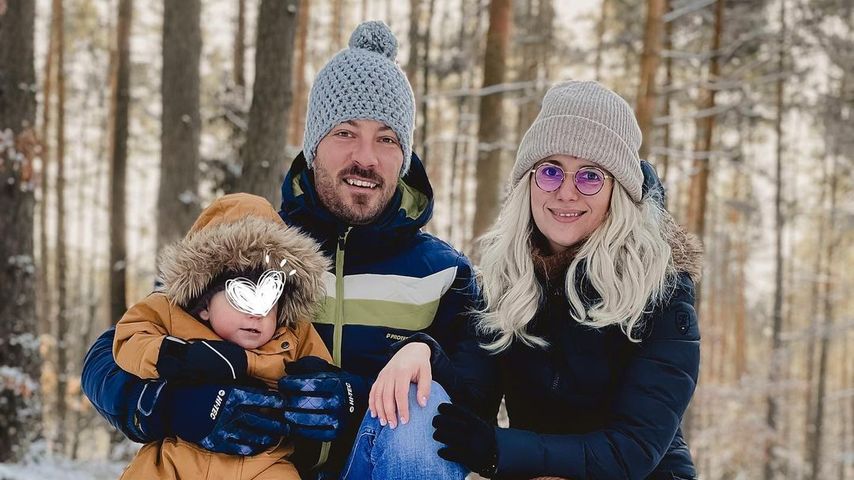 Gerald und Anna Heiser mit ihrem Sohn Leon im Januar 2022