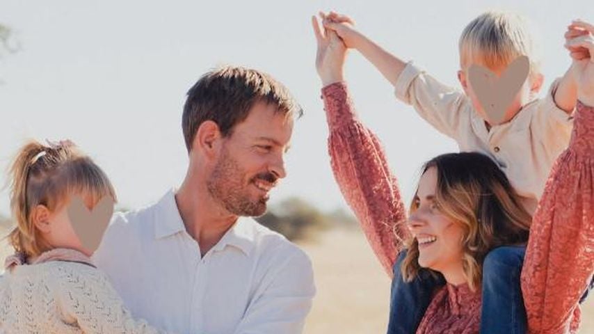 Gerald und Anna Heiser mit ihren Kindern, Juli 2025