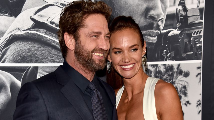 Gerard Butler und Morgan Brown bei der Premiere von "Criminal Squad"