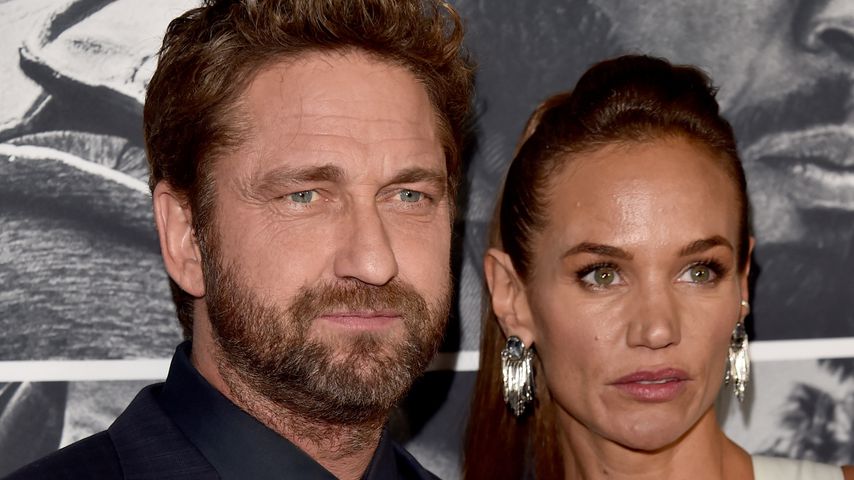 Gerard Butler und Morgan Brown bei der Premiere von "Den of Thieves"