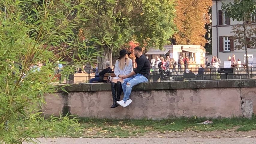 Bachelorette Gerda Lewis und ihr Zweitplatzierter Tim Stammberger in Straßburg, Oktober 2019