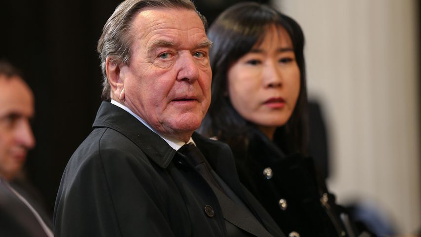 Gerhard Schröder bei der Andacht für Manfred Stolpe