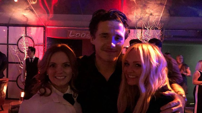 Geri Horner, Brooklyn Beckham und Emma Bunton