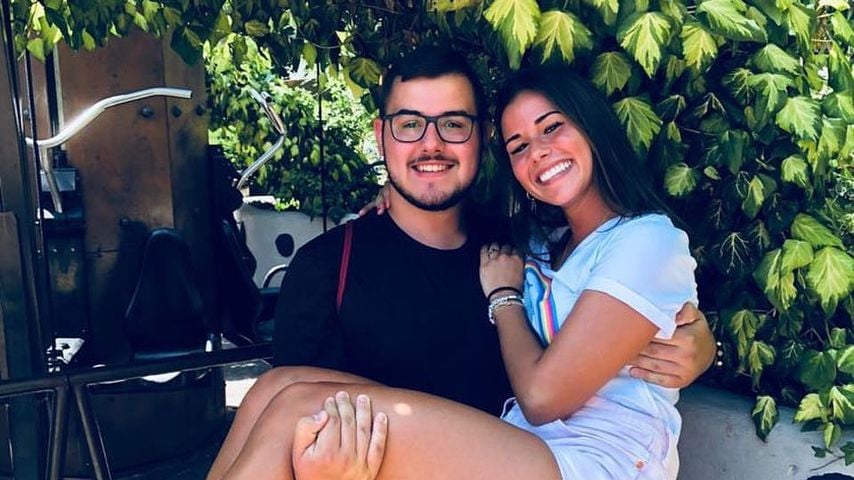 Sarah Engels mit ihrem Bruder Gianluca Engels, 2018