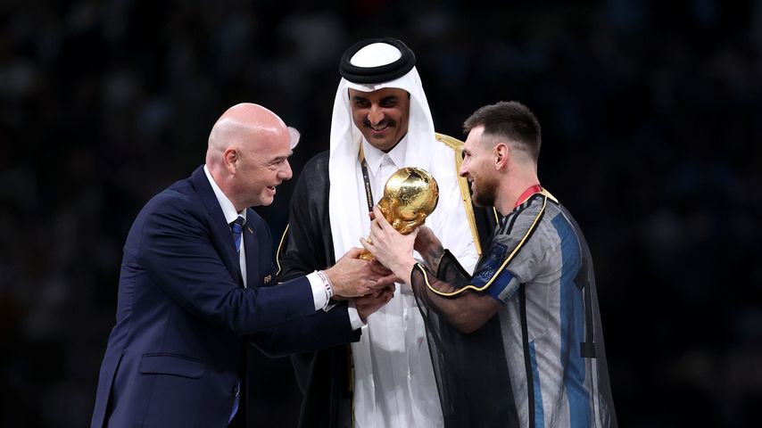 Gianni Infantino und Lionel Messi bei der WM 2022