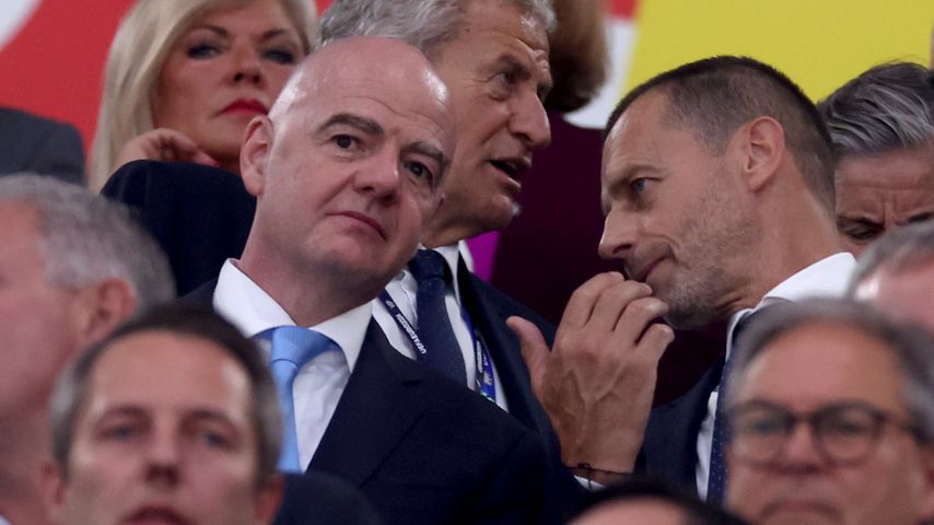 Gianni Infantino und Aleksander Ceferin bei dem Eröffnungsspiel der Fußball-EM 2024 in München