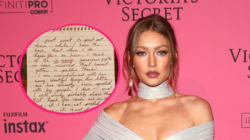 Handgeschrieben: Gigi Hadid richtet rührenden Brief an Fans