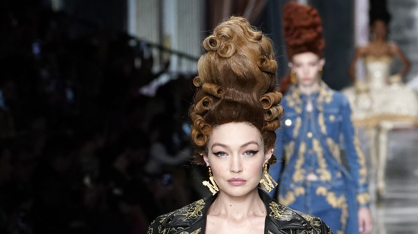 Gigi Hadid auf der Fashion Week in Mailand, 2020