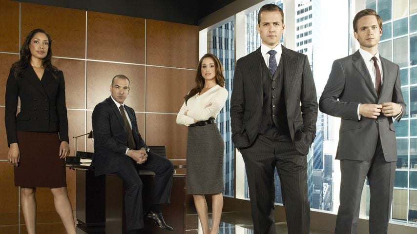 "Suits"-Cast: Gina Torres, Rick Hoffman, Meghan Markle, Gabriel Macht und Patrick J. Adams