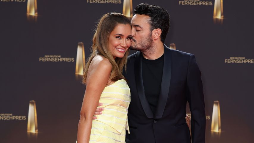 Jana Ina und Giovanni Zarella beim Deutschen Fernsehpreis 2023