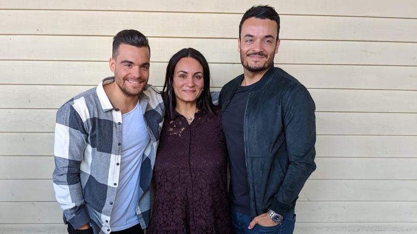 Giovanni Zarrella mit Schwester Maria und Bruder Stefano im Jahr 2018