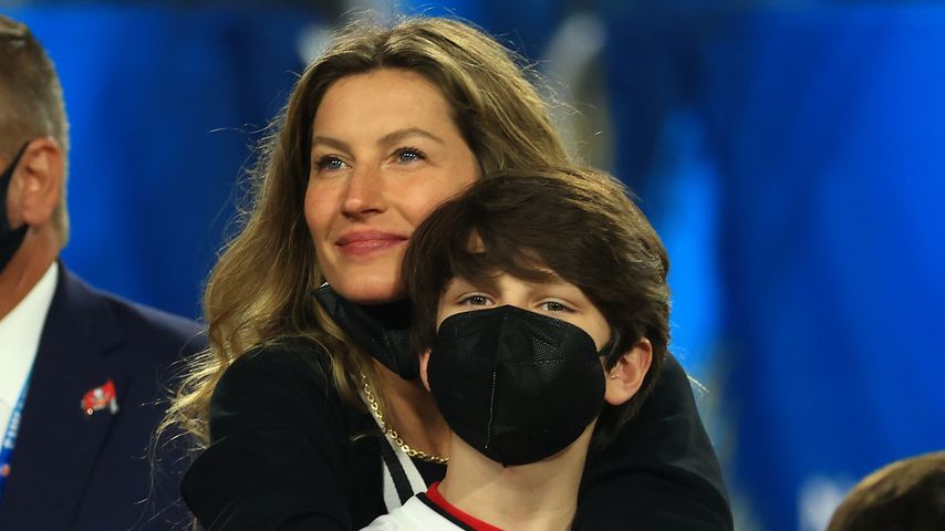 Gisele Bündchen mit ihrem Sohn John im Februar 2021