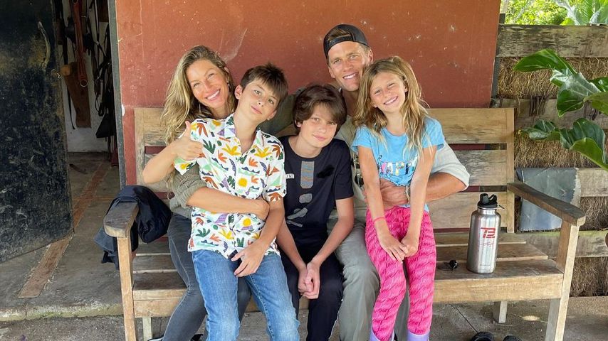 Gisele Bündchen und Tom Brady mit ihren Kindern