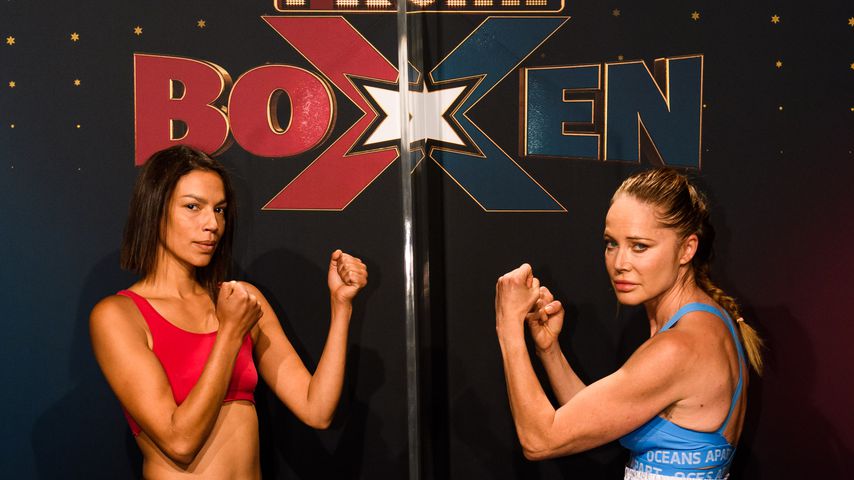 Gisele Oppermann und Doreen Dietel beim Promiboxen