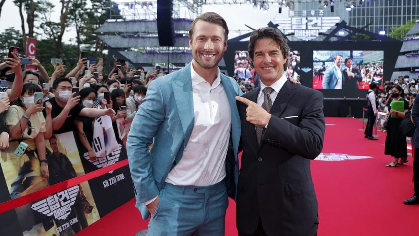 Glen Powell und Tom Cruise