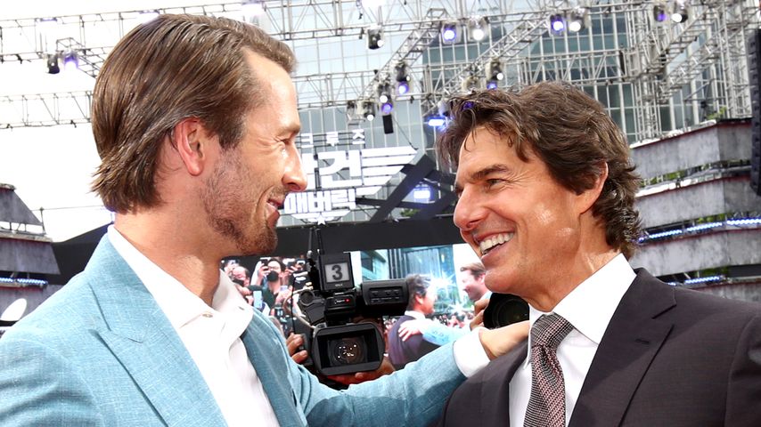 Glen Powell und Tom Cruise