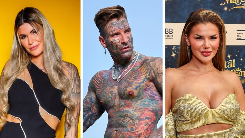 Collage: Realitystars Gloria Glumac, Nikola Glumac und Kim Virginia Hartung