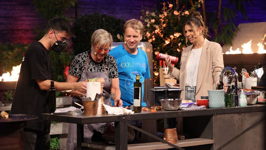 Gloria von Thurn und Taxis, Oliver Pocher und Laura Wontorra bei "Grill den Henssler", 2022