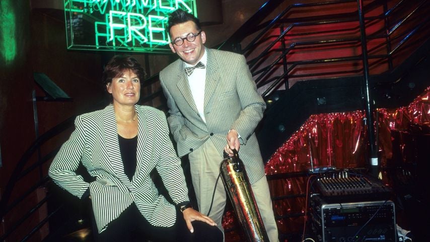Götz Alsmann und Christine Westermann bei "Zimmer frei!" im WDR, 1996