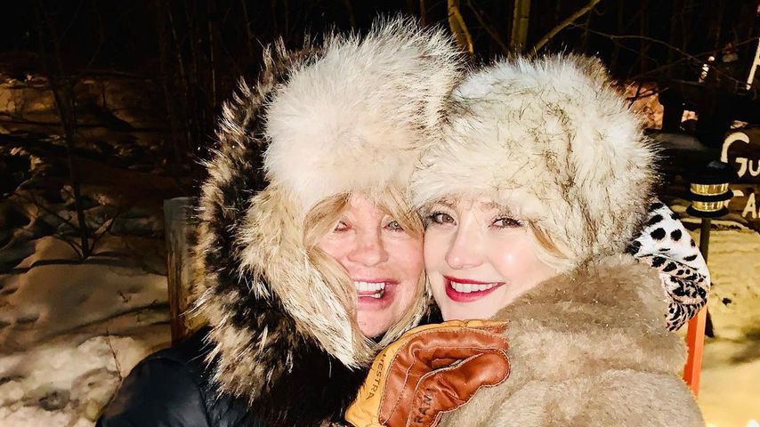 Cool! Goldie Hawn und Tochter Kate Hudson kuscheln im Schnee
