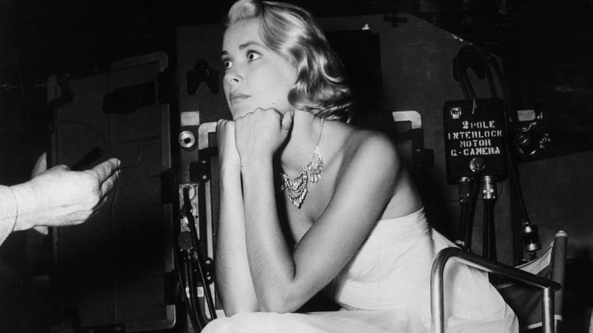 Grace Kelly beim Dreh von "Über den Dächern von Nizza", 1955