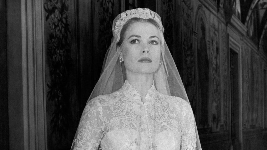 Grace Kelly bei ihrer Hochzeit 1956