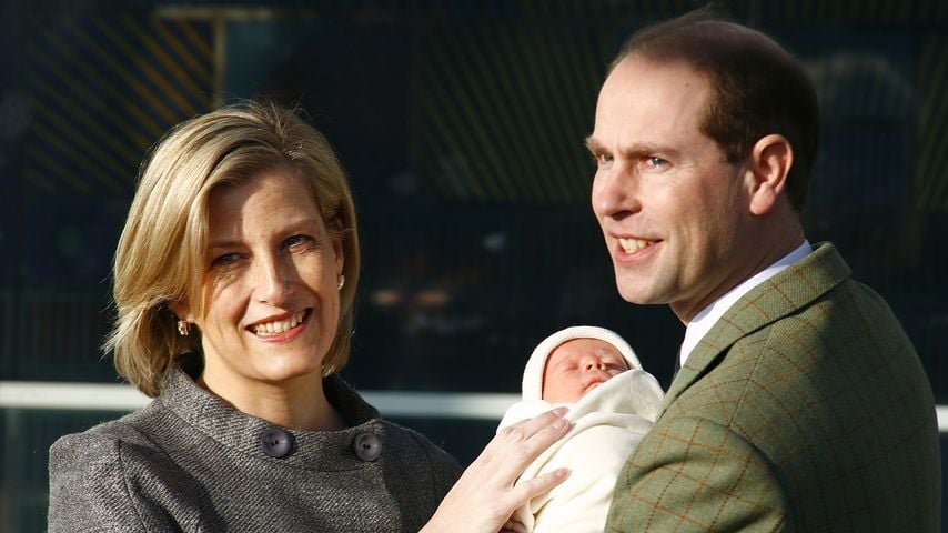 Gräfin Sophie und Prinz Edward bei der Geburt ihres zweiten Kindes 2007
