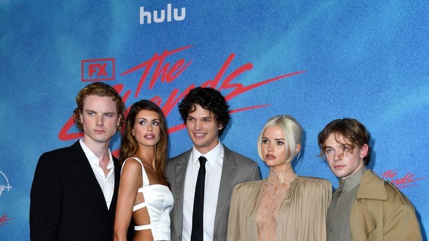 Graham Campbell, Kaia Gerber, Homer Gere, Hayes Warner und Igby Rigney beim Photocall zu "The Shards" in Berlin am 03.08.2026
