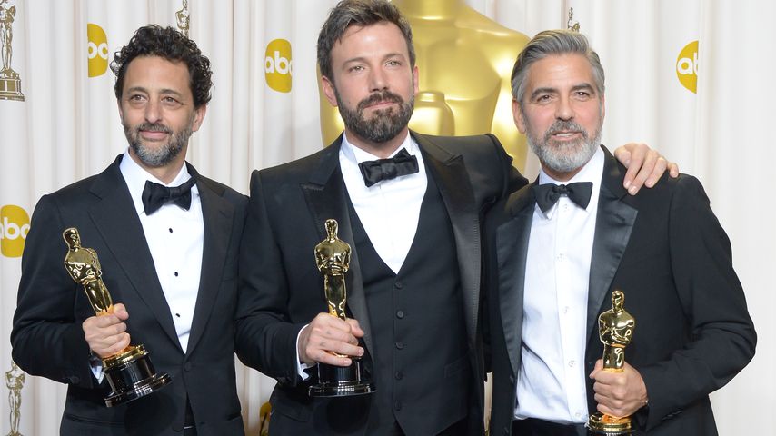 Grant Heslov, Ben Affleck und George Clooney bei den Oscars 2013
