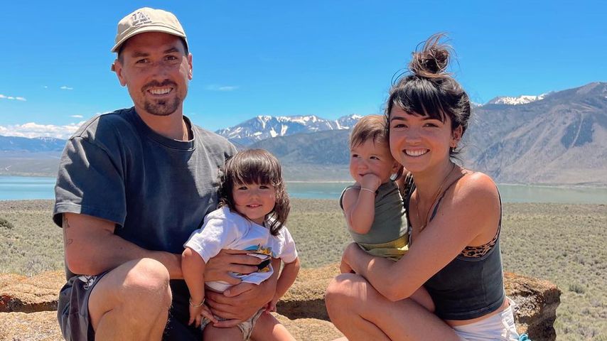 Grayston Leonard und Bekah Martinez mit ihren Kindern Ruth und Franklin