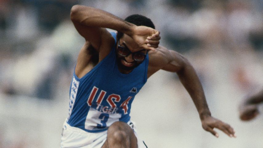 Greg Foster beim 110-Meter-Hürdenlauf in Rom im September 1981