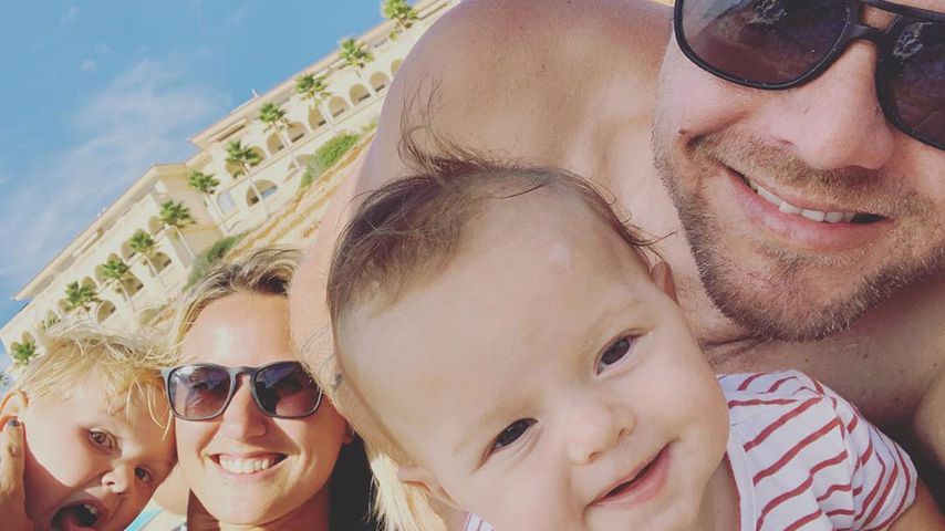 Gregor Biewendt mit seiner Familie, Oktober 2019
