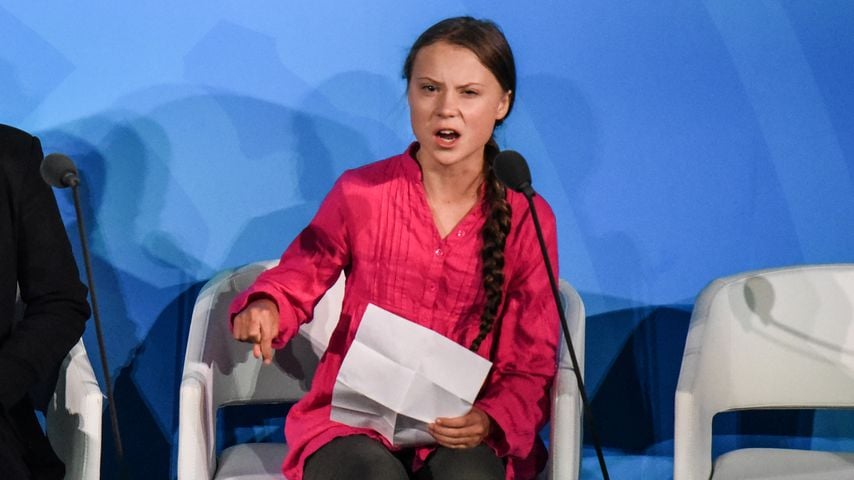 Greta Thunberg bei dem "Climate Action"-Gipfel der UN in NYC im September 2019