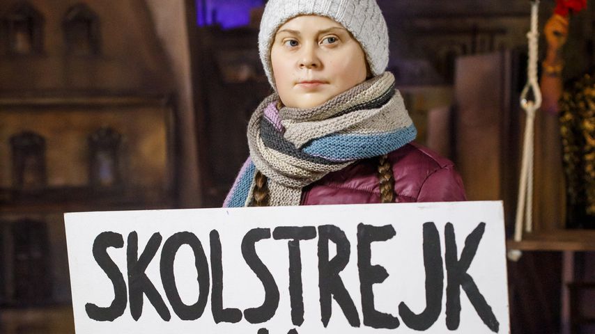 Greta Thunberg als Wachsfigur im Panoptikum in Hamburg im Januar 2020