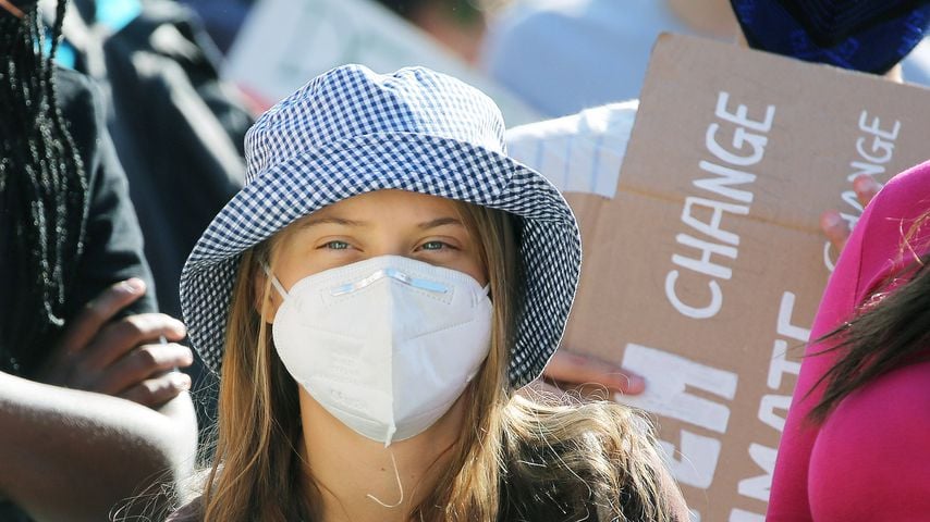 Gretha Thunberg bei einer "Fridays For Future"-Demo im Oktober 2021 in Mailand